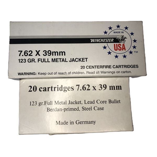 7.62 x 39 FMJ 123 GR - 40 Rds NIB