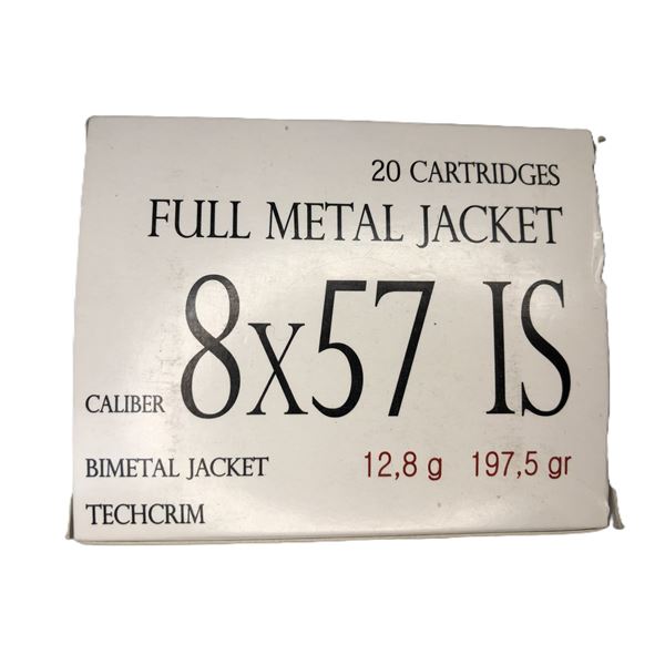 8x57 IS FMJ - 20 Rounds NIB