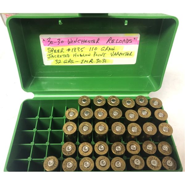 30-30 WIN Reloads - 20 Rds & 15 Brass