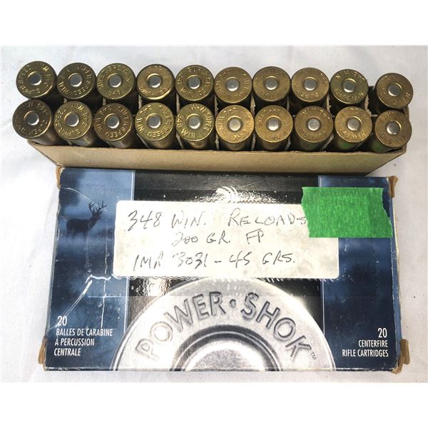 348 WIN Reloads - 20 Rounds