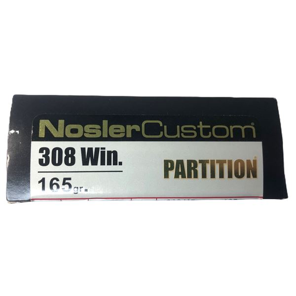 308 WIN Nosler 165 Gr - 20 Rds NIB