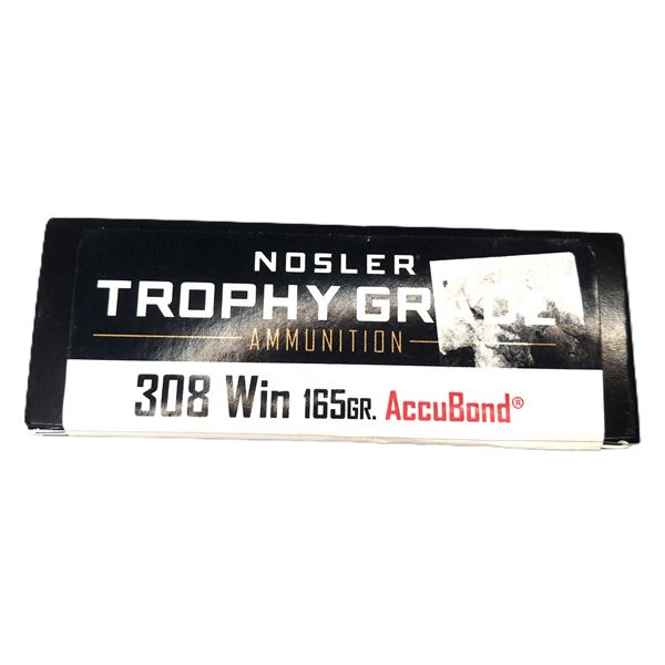 308 WIN Nosler 165 Gr - 20 Rds NIB