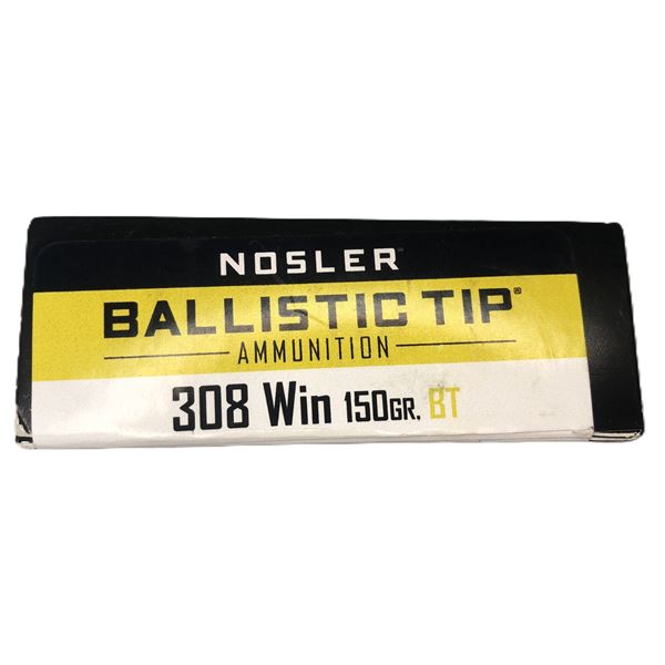 308 WIN Nosler 150 Gr  BT - 20 Rds NIB