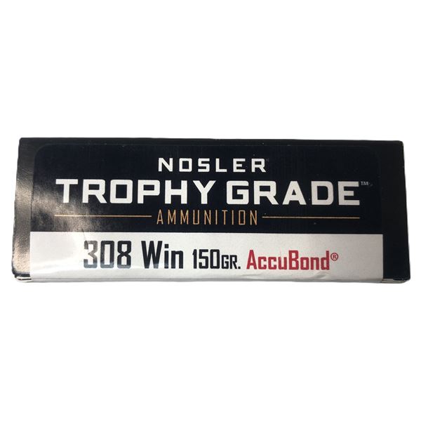 308 WIN Nosler Trophy - 150 Gr - 20 Rds NIB