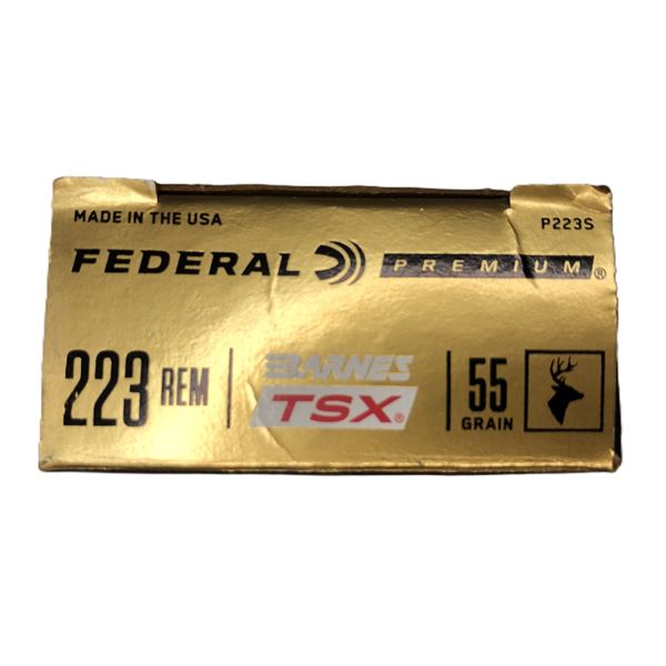 223 REM Barnes TSX - Federal 55 Gr - 20 Rds NIB