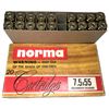 Image 1 : 7.5 x 55 Swiss Schmidt Rubin ammo  NORMA - 18 Rounds