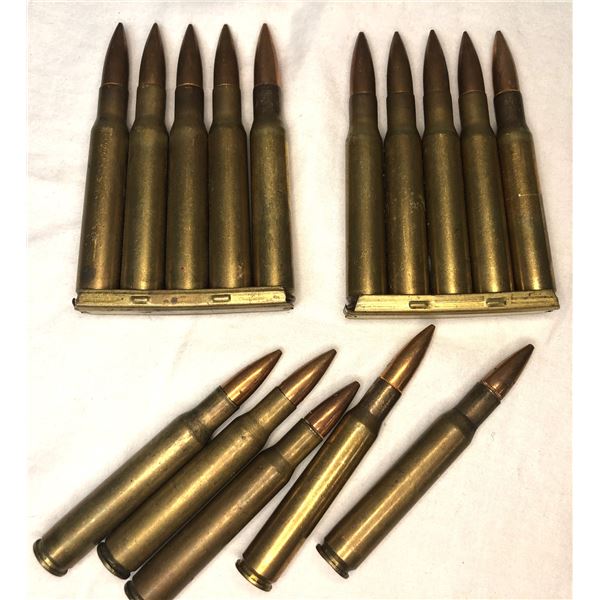 30-06 SPRG Ball Ammo - 15 Rds On Clips