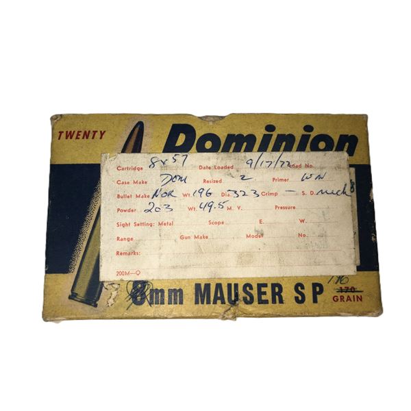 8MM Mauser Ammo Lot - 20 Rounds