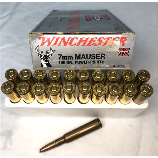7MM Mauser Ammo Lot - 21 Rounds
