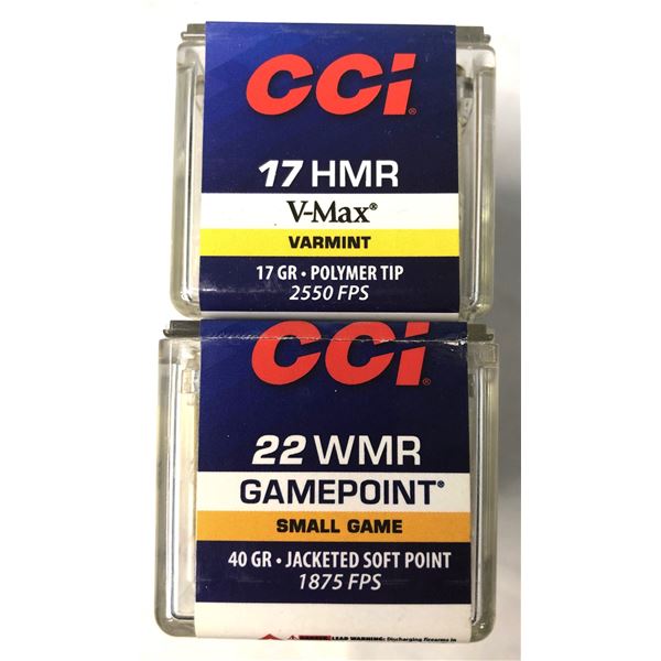 22 WMR 17 HMR Lot - 100 Rds NIB