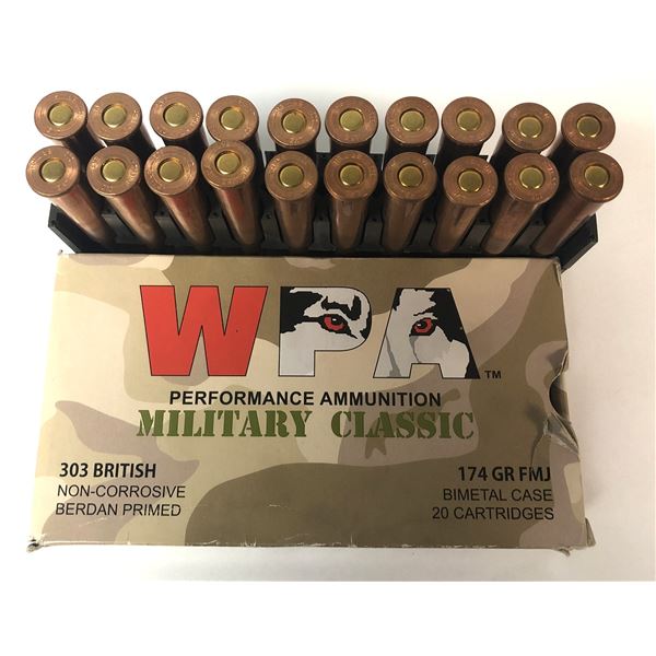 303 BRITISH WPA - 174 Grain - 20 Rds NIB