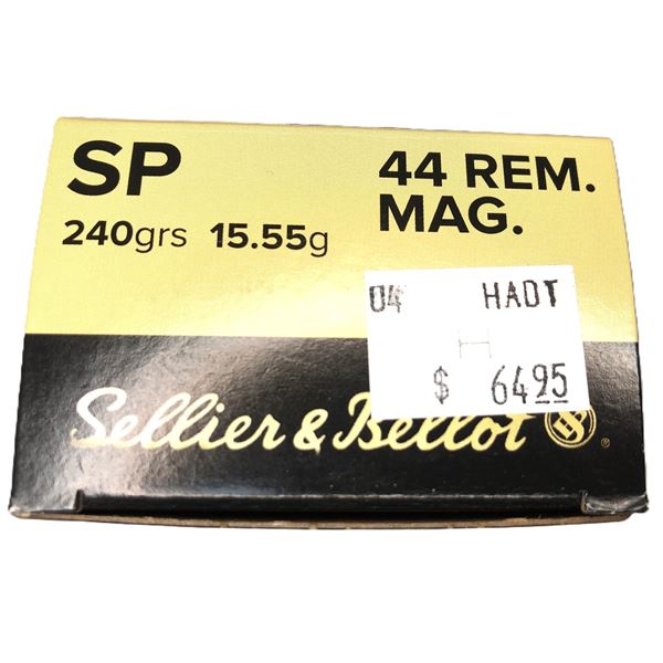 44 REM MAG Sellier Bellot - 240 Gr - 50 Rds NIB