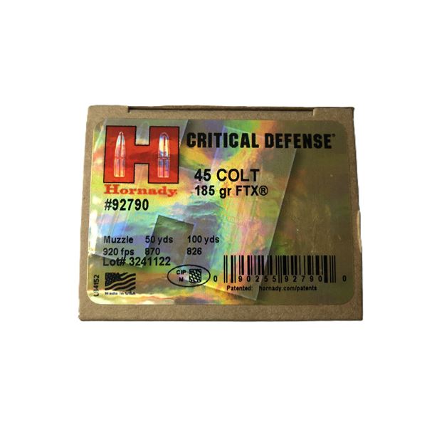 45 COLT FTX - Hornady 185 Gr - 20 Rds NIB