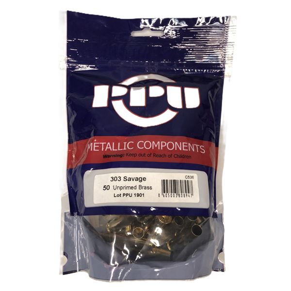 303 Savage BRASS - PPU New - 50 Count