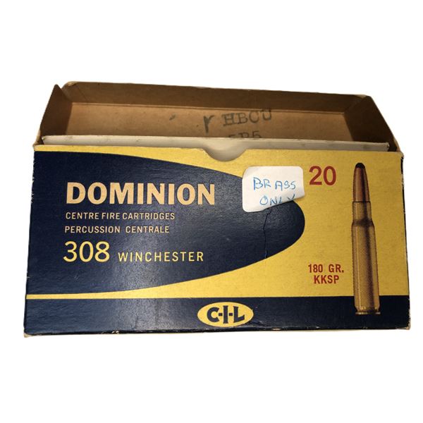308 WIN Brass w/ VINTAGE Box - 20 Ct.