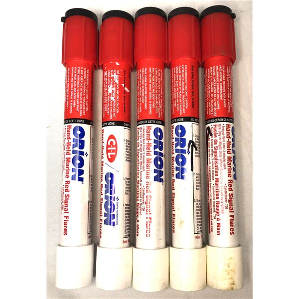 Red Handheld Marine FLARES x5