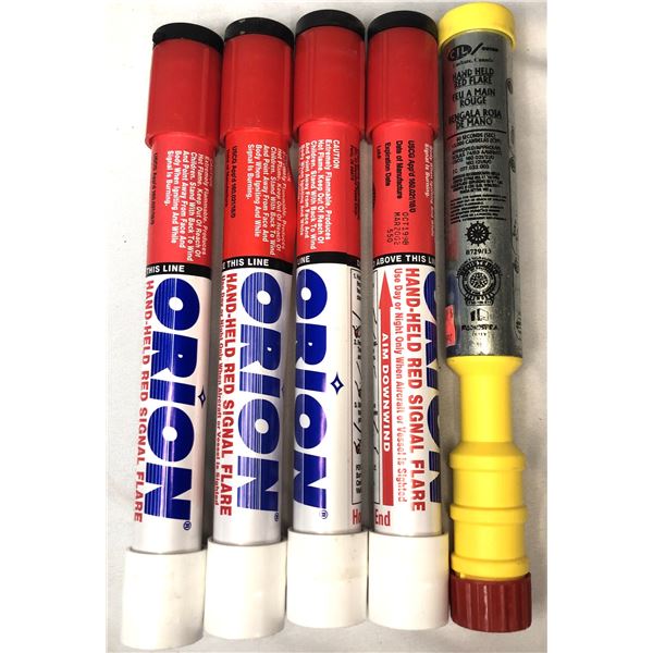 Red Handheld FLARES x5