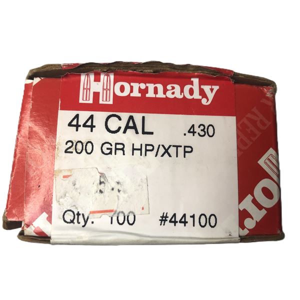 44 Cal HORNADY Bullets x100
