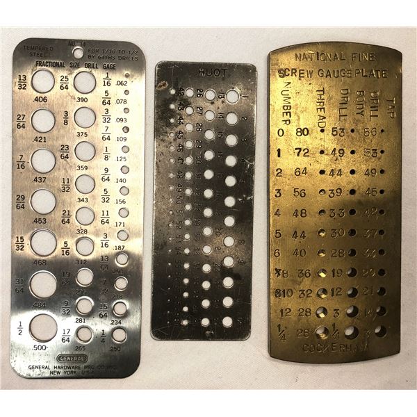 Vintage GAUGE Plates x3