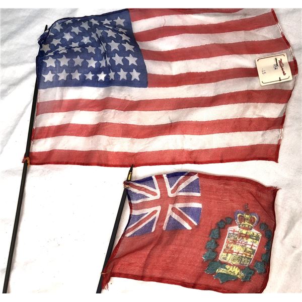 WW2 Mini Flags - USA & Canada