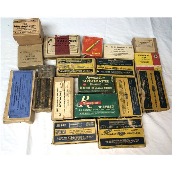 Empty AMMO Box Vintage Lot - Collectible