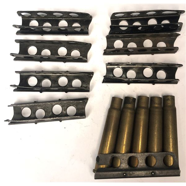 Lee Enfield 303 STRIPPER Clips x8 & 5 Brass