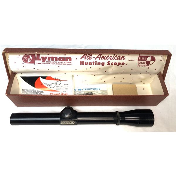 Lyman All-American 3x VINTAGE Scope - Post Reticle