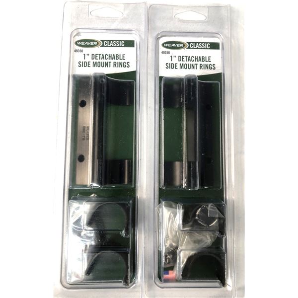 Weaver 1 Inch Side Mount Rings x2 - NIB