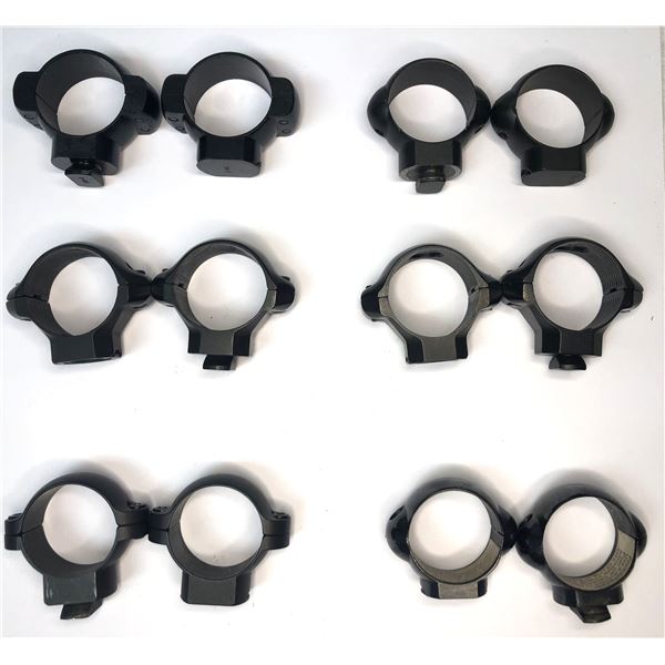 Scope Rings Stud Flat Base x6 Sets