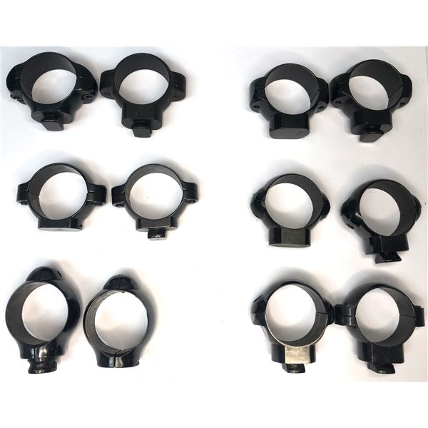Scope Rings Stud Flat Base x6 Sets