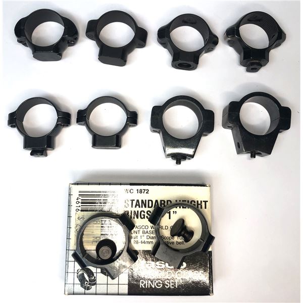 Scope Rings Stud Flat Base x5 Sets