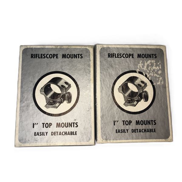 Lot of 2 Japanese Scope Rings - 1 Inch