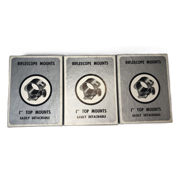 Lot of 3 Japanese Scope Rings - 1 Inch