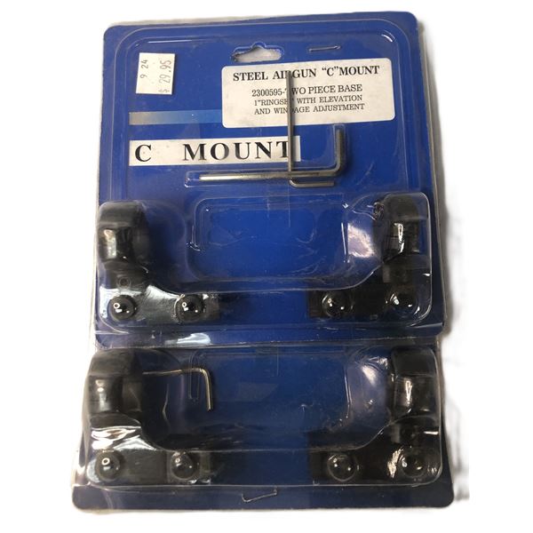 Airgun C Mount Scope Mounts x2