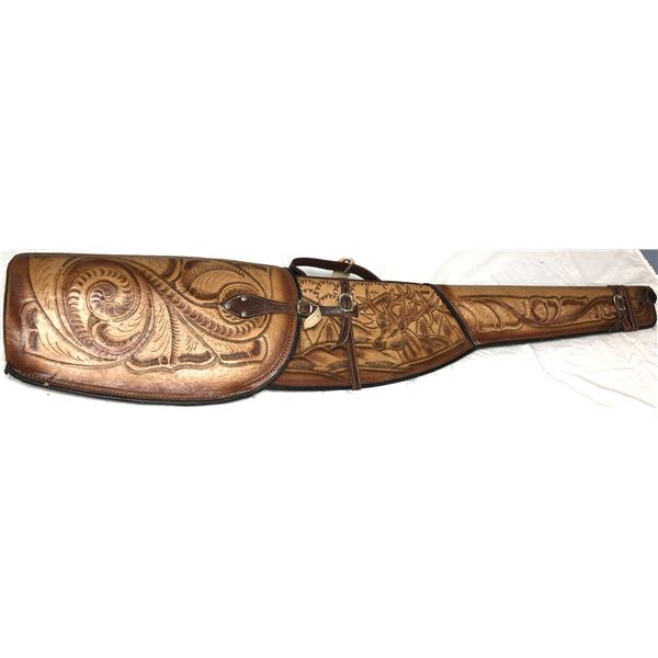 Tooled Leather Gun Bag - 4 Foot