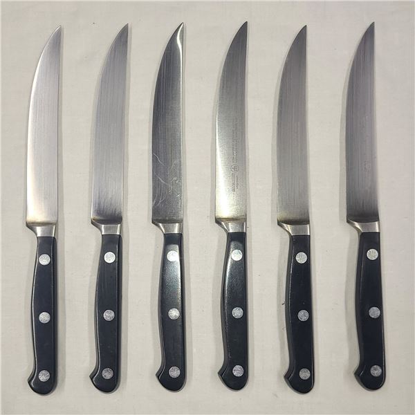 Wusthof 6 Piece Steak Knife Set - Made in Germany - Premium Chefs Tools.