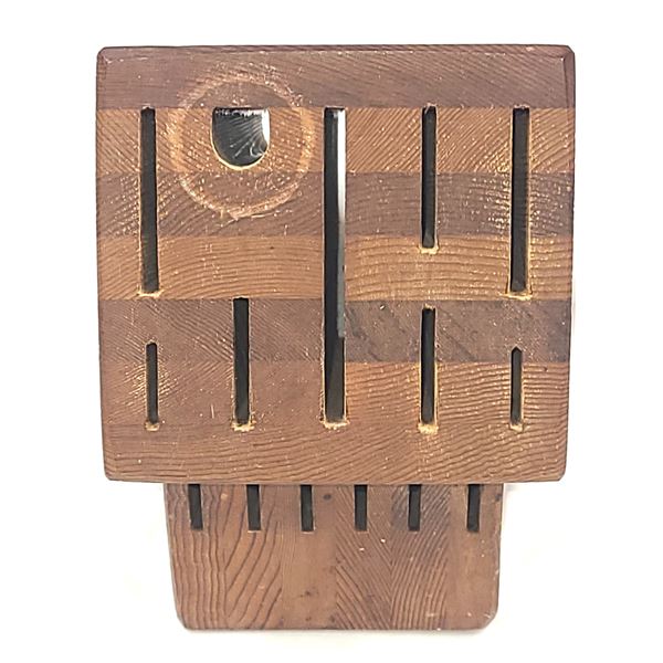 Wood Knife Block - 15 Slot Laminated Cedar Wood by RWP