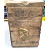 Image 3 : WWII Wooden .50 cal Linked Ammo US Military Crate- Original lettering
