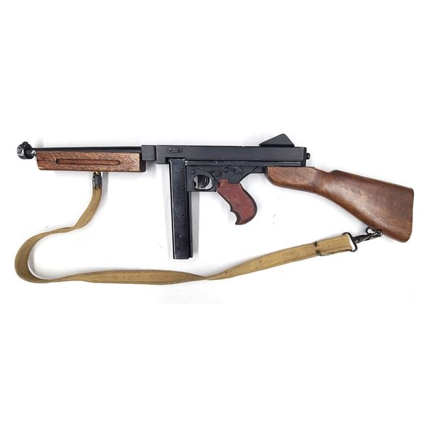 Thompson 1928 Machine Gun Reproduction Wood & Steel WW2 Replica