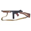 Image 1 : Thompson 1928 Machine Gun Reproduction Wood & Steel WW2 Replica