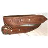 Image 1 : Mexican Tooled Leather Bullet Belt - 36 Inches