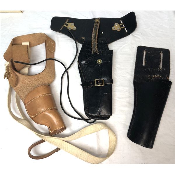 Lot of 3 Leather Holsters