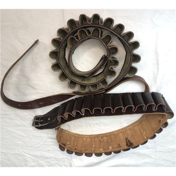 Lot of 2 SHOTGUN Bandolier Belts