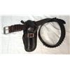 Image 1 : Tooled Leather Lefthand Holster & Bullet Belt 38 Inches