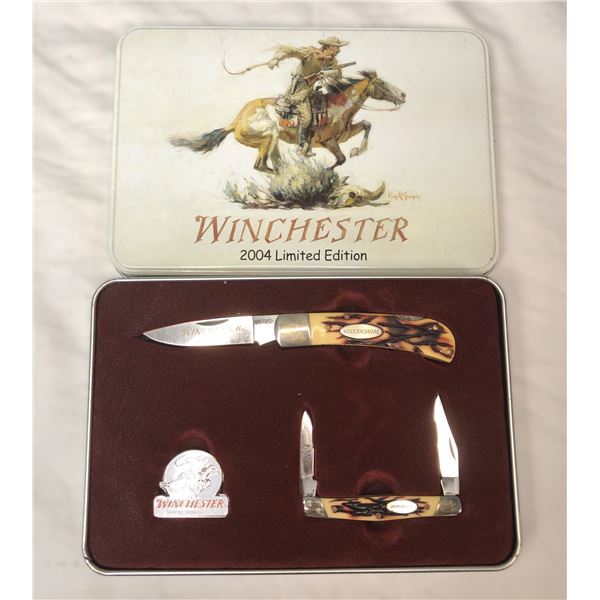 Winchester Knife Set w/ Metal Tin