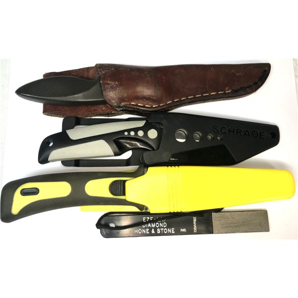 Lot of 3 FISHING Fixed Blade Knives