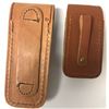 Image 2 : Lot of 2 LEATHER Folding Knife Sheathes