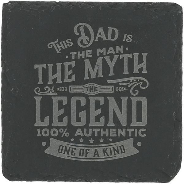 Slate Coaster This DAD - NEW 4 inch Stone