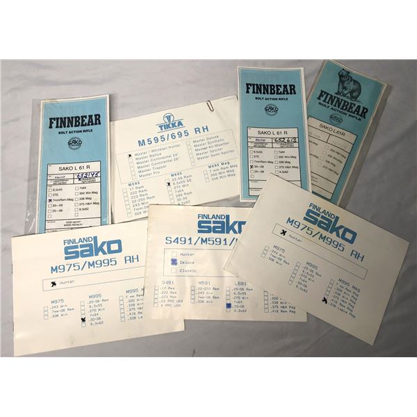 SAKO & Tikka Manual Lot x7