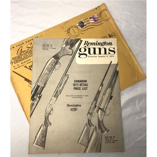 Remington 1972 Canadian Retail Price List